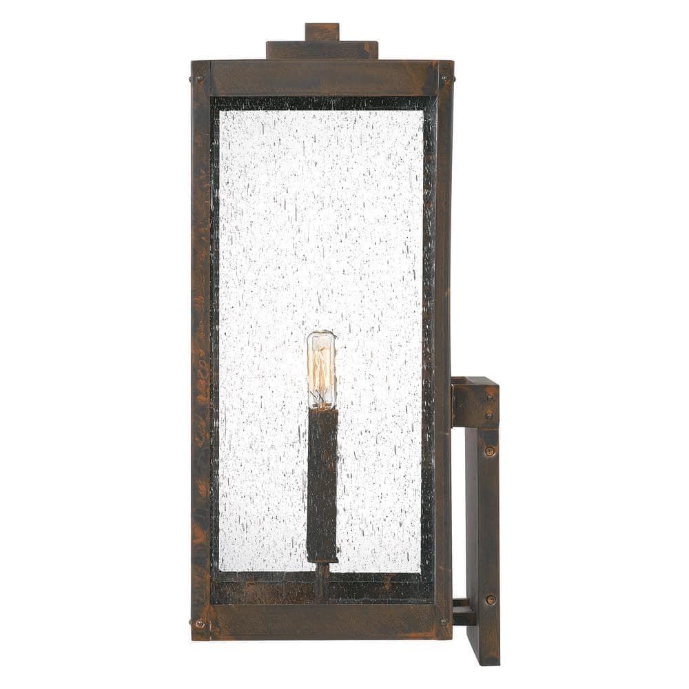 Industrial Bronze Outdoor Wall Lantern with Dimmable Light