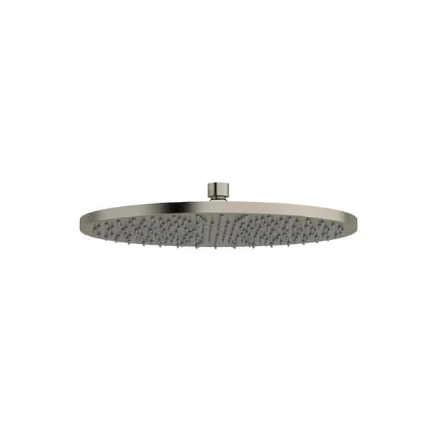1-Spray Patterns 12 in. Ceiling Mount Fixed Shower Head in Brushed Nickel