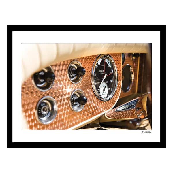 VENICE BEACH Collections Heller Photography CLASSIC GOLD DASHBOARD Framed Printed by Steven A. Heller Abstract Poster Art Print 18 in. x 14 in.
