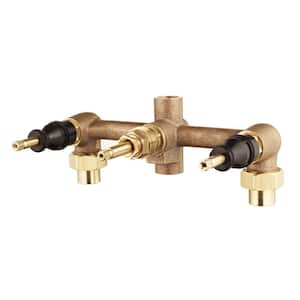 8 in. Fixed Brass 3-Handle Valve Body