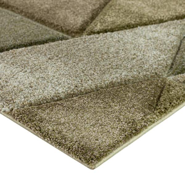 Carmona Abstract Green 8 ft. x 10 ft. Area Rug