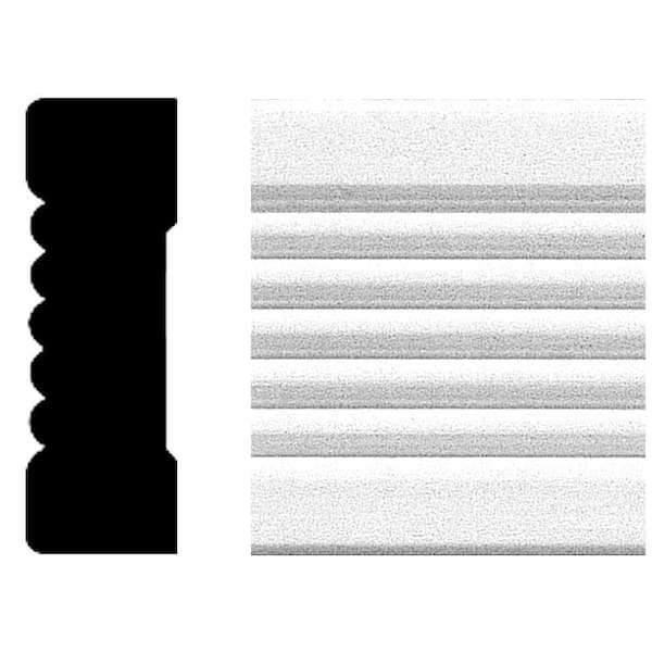 3/4 in. x 2-1/4 in. x 8 ft. MDF Fluted Casing Molding