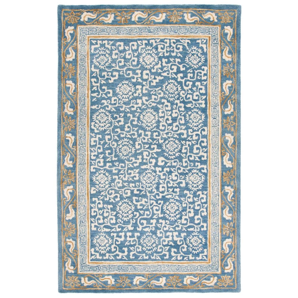 Antiquity 5 ft. x 8 ft. Blue/Ivory Paisley Border Area Rug price history on PriceWatchPro