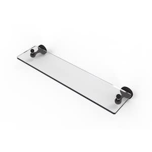 Shadwell Collection 22 in. W Glass Vanity Shelf with Beveled Edges in Oil Rubbed Bronze