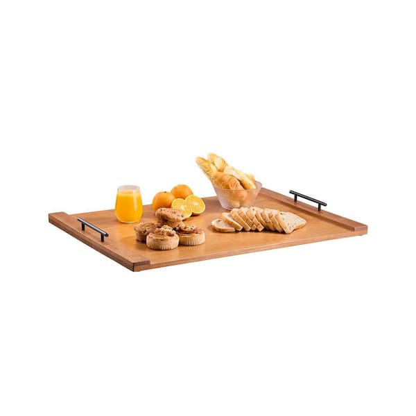 Noodle Board Stove Cover, Stove Top Cover Board, Pine Wood Cutting Board with Handles for Counter Space & Tray, Natural