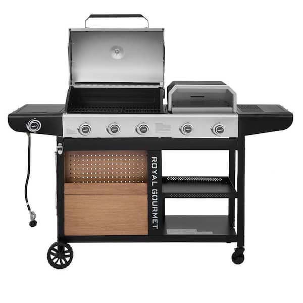 Royal Gourmet Premium Propane Gas Grill and Pizza Oven Combo with