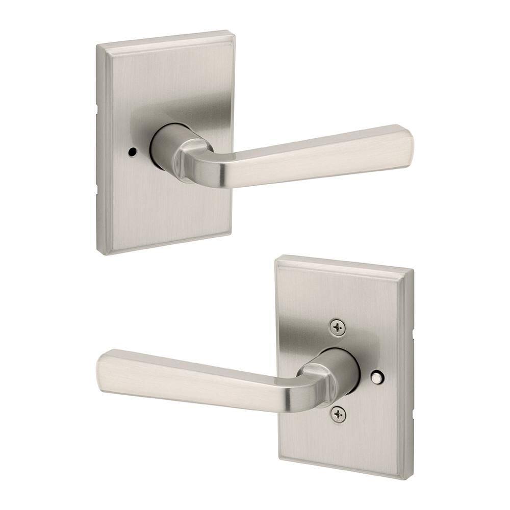 Trafford Satin Nickel Rectangle Bed/Bath Door Handle price history on PriceWatchPro