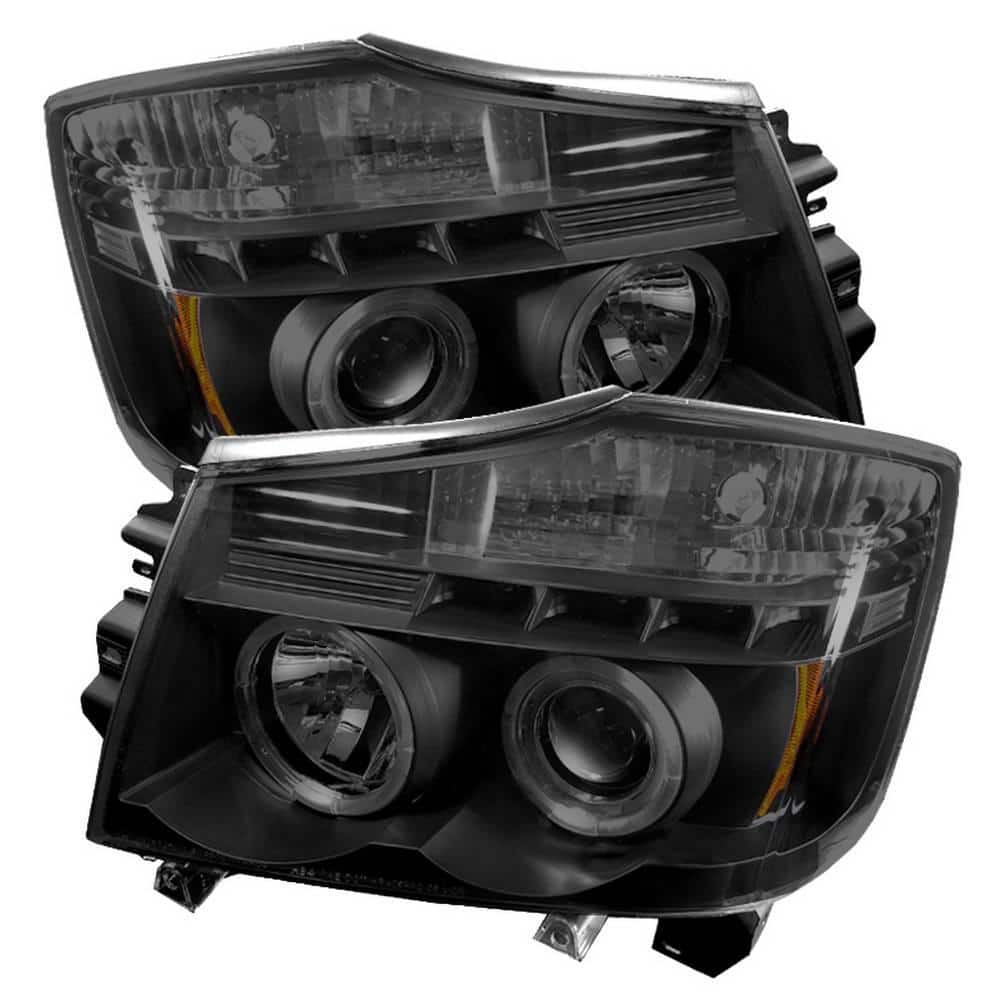 Nissan Titan 04-15 / Nissan Armada 04-07 Projector Headlights - LED Halo - LED ( Replaceable LEDs ) - Black Smoke price history on PriceWatchPro