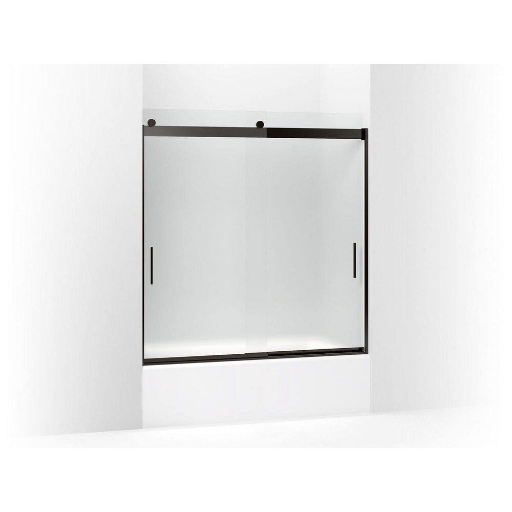 Levity 59.5 in. W x 62 in. H Sliding Frameless Shower Door in Black Finish with Frosted Glass price history on PriceWatchPro