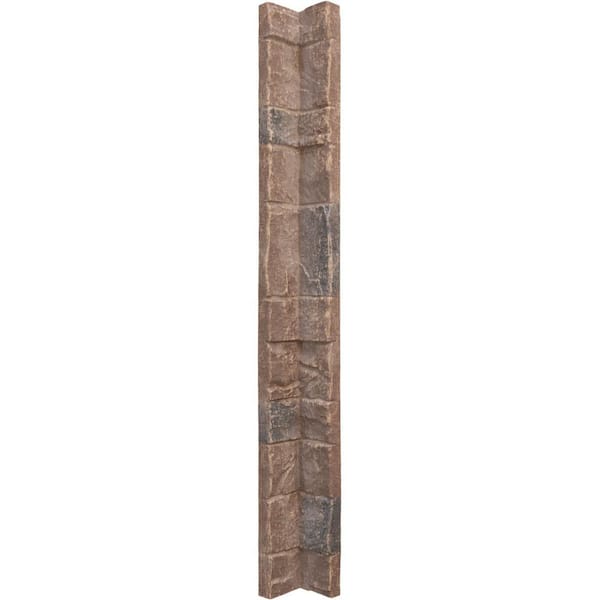 Ekena Millwork 3 in. x 3 in. Orchard Cliff Composite Universal Inside Corner for StoneWall Faux Stone Siding Panels