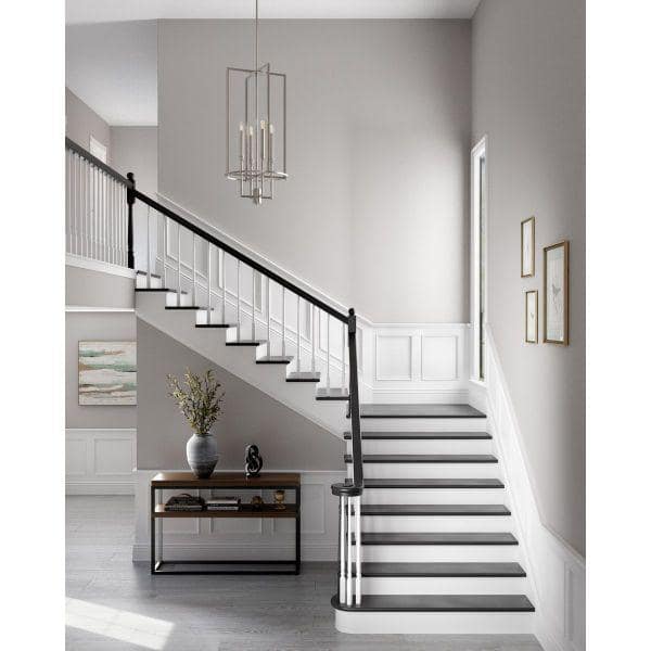 Progress Lighting Elara 15 in. 4-Light Brushed Nickel New Traditional Foyer Light for Entryway
