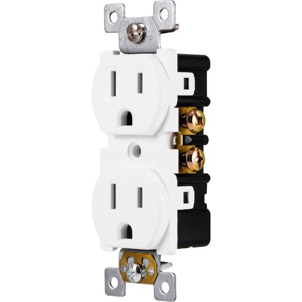 GE Wi-Fi Smart Switch 15-Amp 120/125-Volt Residential/Commercial Duplex Smart  Outlet, White in the Electrical Outlets department at