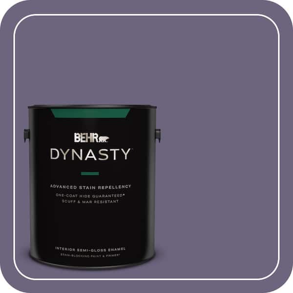 BEHR DYNASTY 1 gal. #650F-6 Victorian Iris Semi-Gloss Enamel Interior Stain-Blocking Paint & Primer
