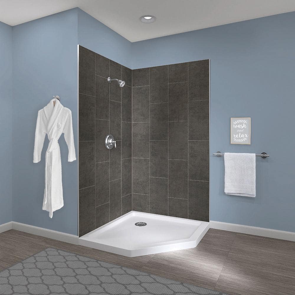 CRAFT + MAIN Jetcoat 42 in. x 42 in. x 78 in. 3Piece Shower Kit in