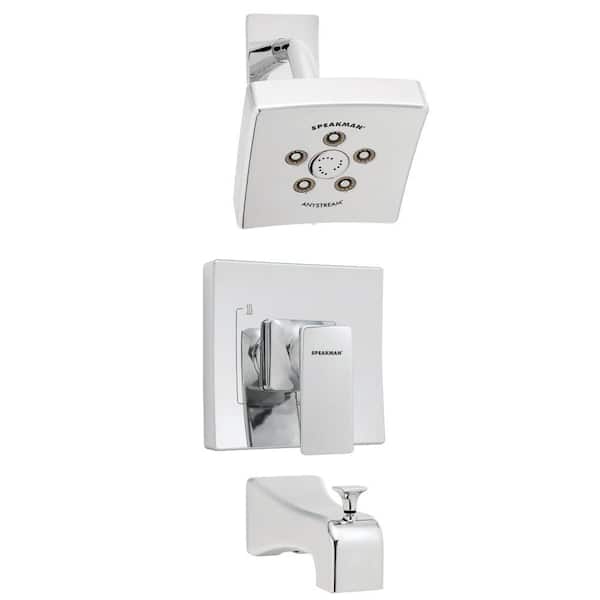 Speakman The Edge Single-Handle 3-Spray Tub and Shower Faucet in Polished Chrome (Valve Included)