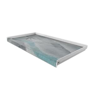 30 in. x 60 in. Single Threshold Shower Base with Left Hand Drain in Triton