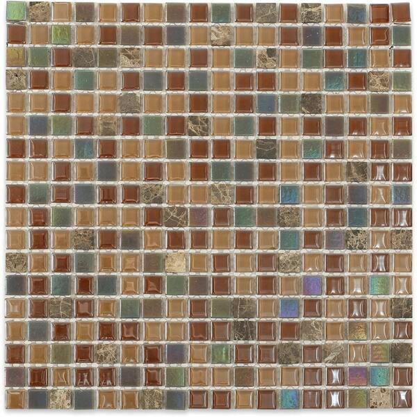 Ivy Hill Tile Capriccio Chioggia 11-3/4 in. x 11-3/4 in. x 8 mm Glass Floor and Wall Tile