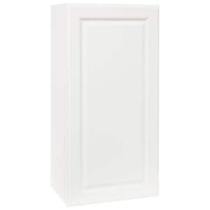 Hampton 18 in. W x 12 in. D x 36 in. H Assembled Wall Kitchen Cabinet in Satin White