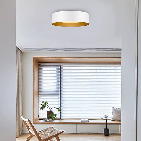 EDISLIVE Victor 12.5 in. 2-Light Minimalist White Flush