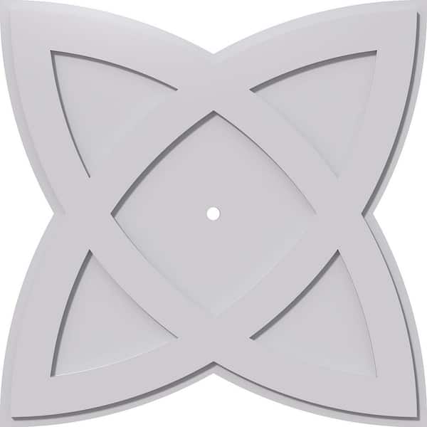 Ekena Millwork 1 in. P X 12 in. C X 32 in. OD X 1 in. ID Cosmo Architectural Grade PVC Contemporary Ceiling Medallion