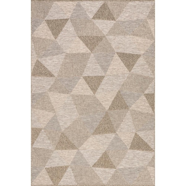 Guinevere Mosaic Tan 4 ft. x 6 ft. Indoor/Outdoor Area Rug