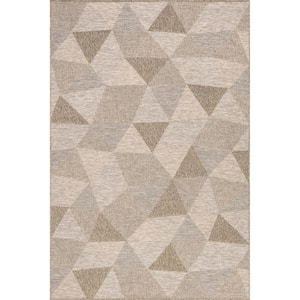 Guinevere Mosaic Tan 7 ft. x 10 ft. Indoor/Outdoor Area Rug