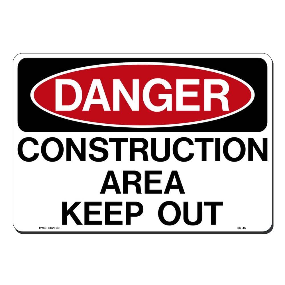 14 in. x 10 in. Danger Construction Sign Printed on More Durable, Thicker, Longer Lasting Styrene Plastic price history on PriceWatchPro