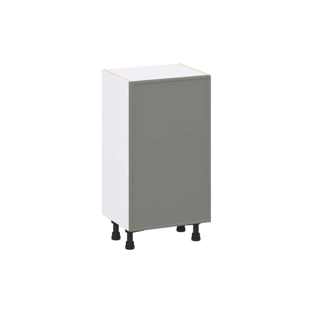 Fairview 18 in. W x 14 in. D x 34.5 in. H Assembled Slim Shaker Full Height Door Base Kitchen Cabinet in Moss Green price history on PriceWatchPro