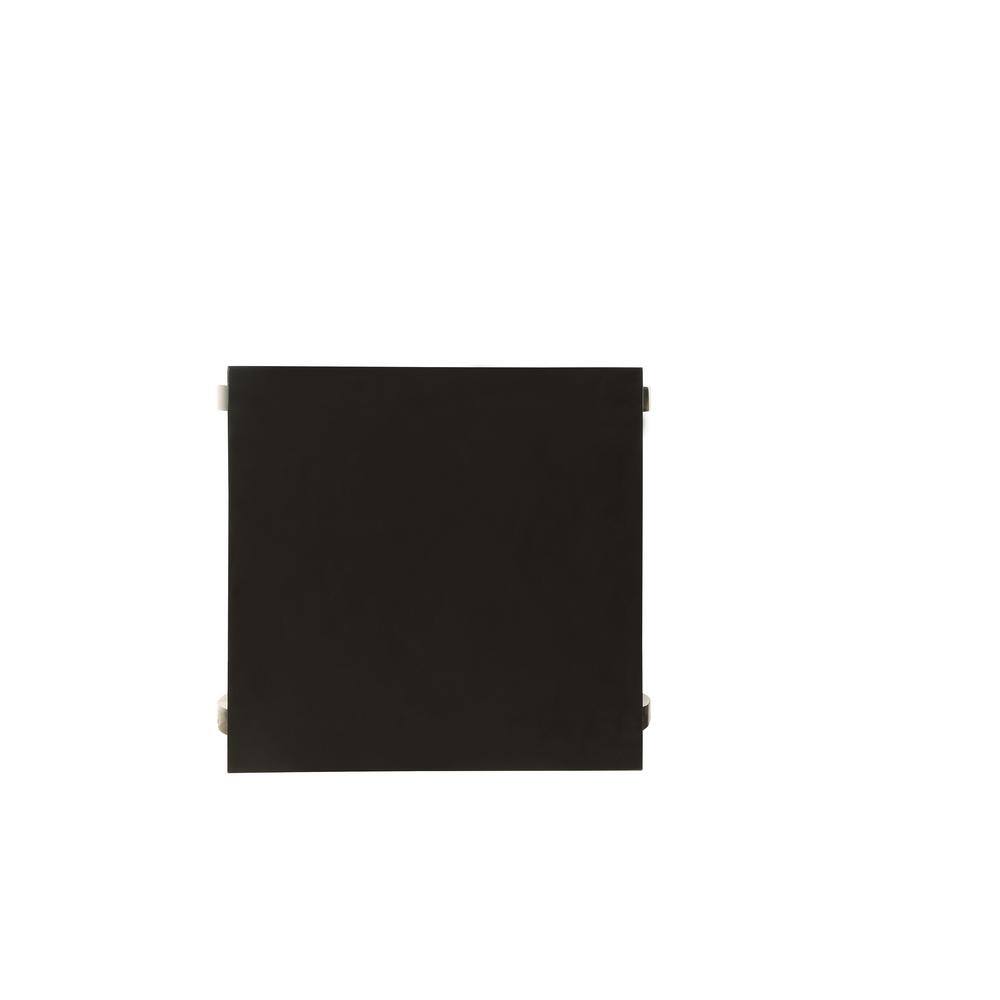 Black Wooden End Table with Two Shelves