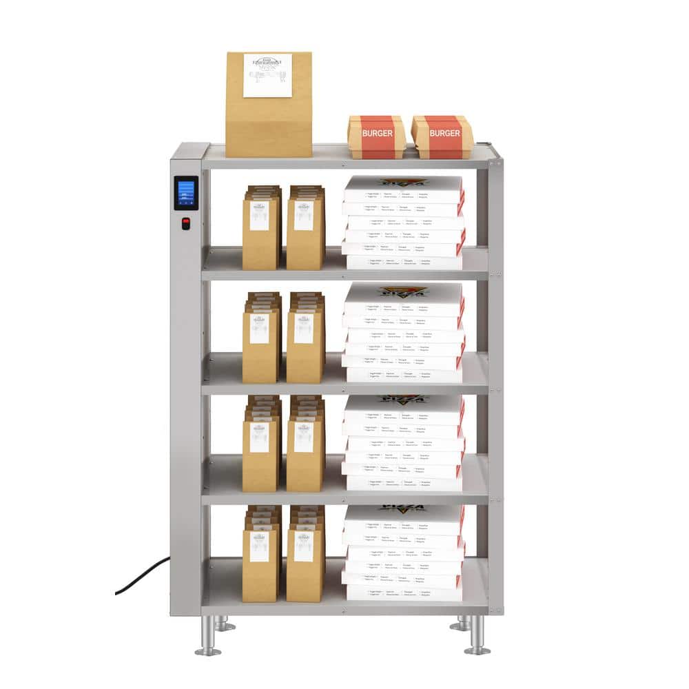 43 in. 5-Shelve Take Out Warmer Cabinet with Touch Screen and Temperature Control Warming Drawer in Stainless-Steel