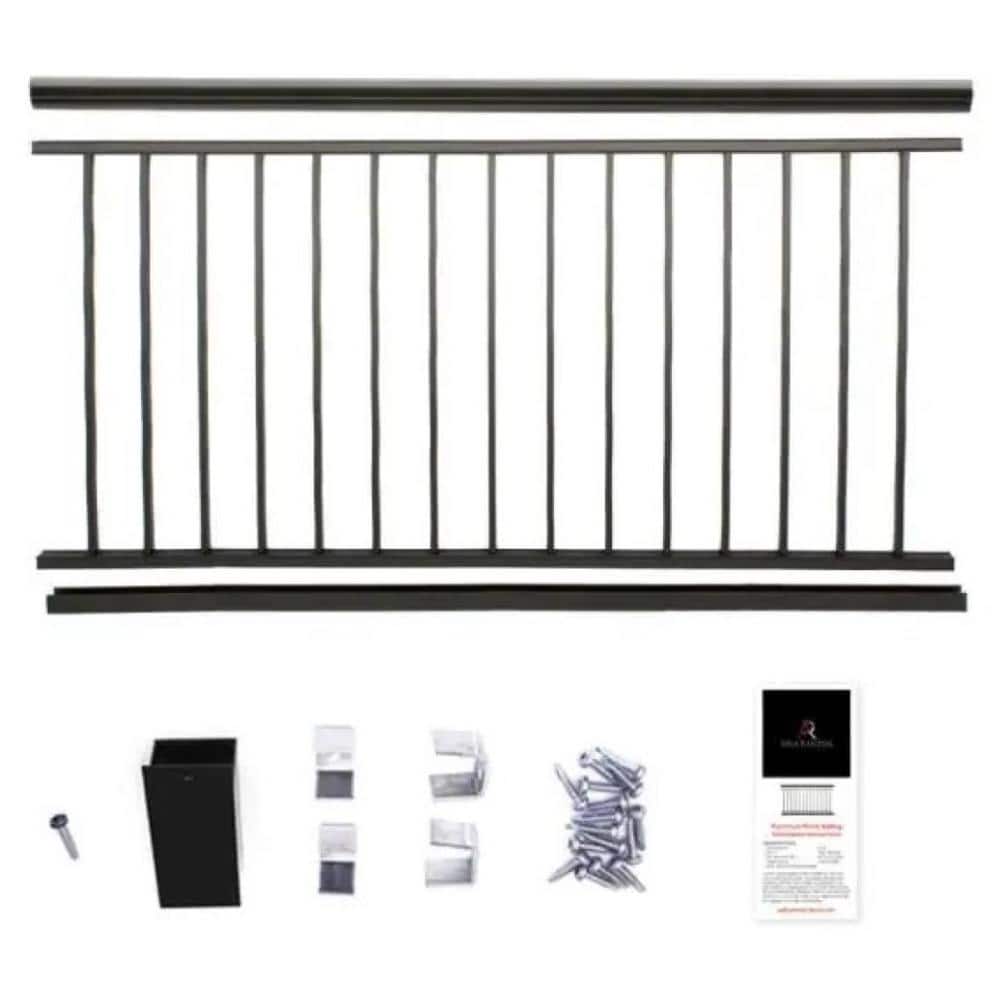42 in. x 8 ft. Bronze Powder Coated Aluminum Pre-Assembled Railing Kit price history on PriceWatchPro
