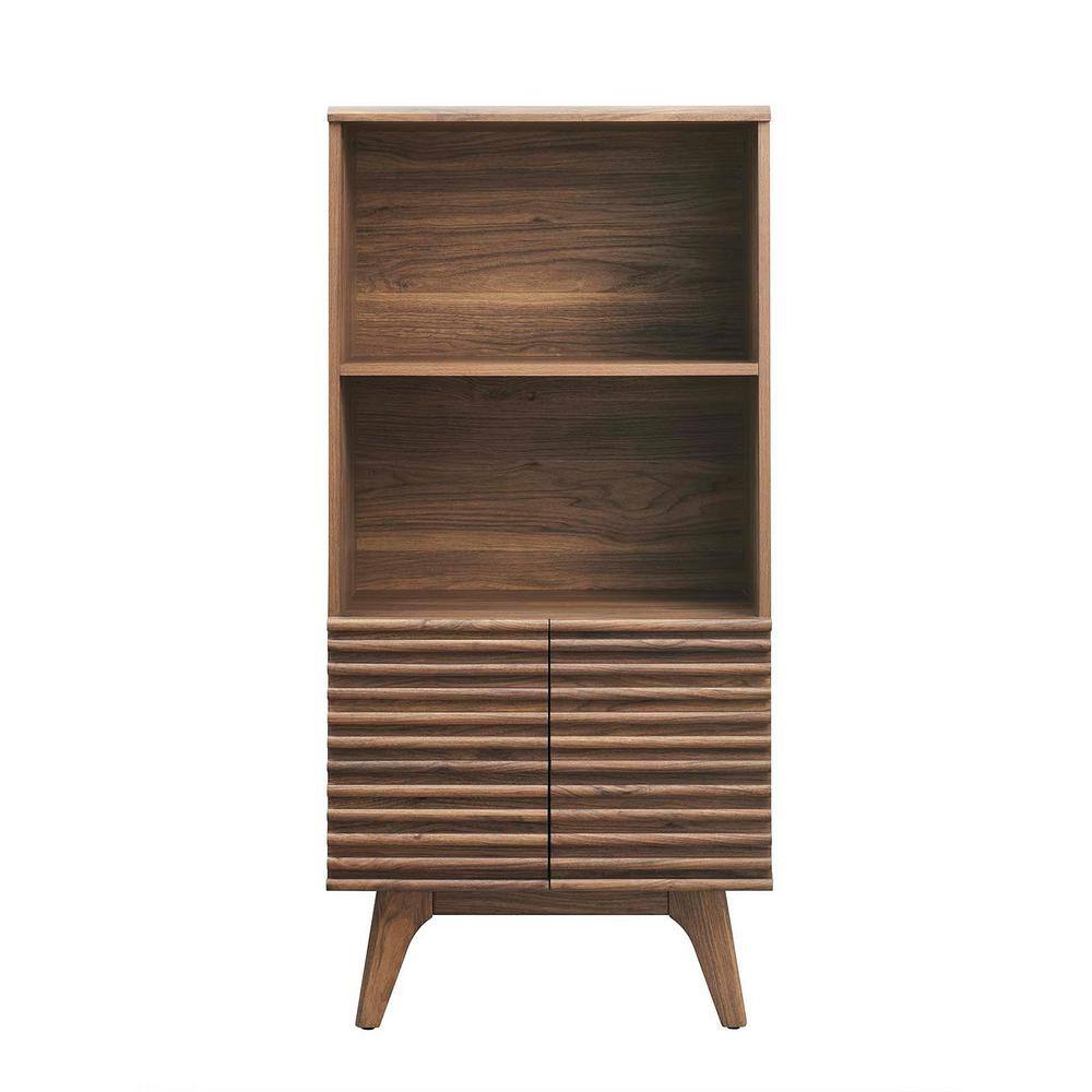 Walnut Mid-Century Modern Display Cabinet Bookshelf