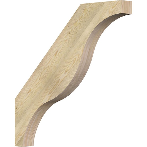 Ekena Millwork 4"W x 36"D x 36"H Funston Rough Sawn Knee Brace, Douglas Fir