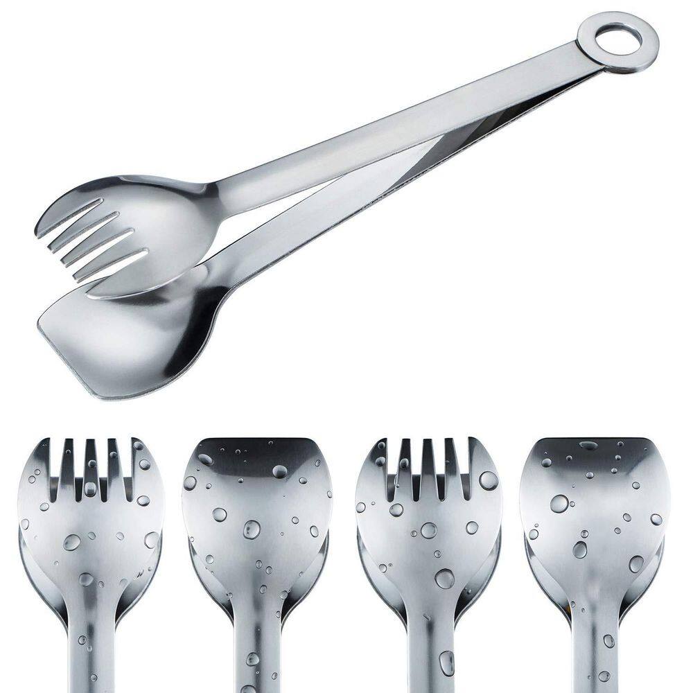 Tongs No Spring Wudkey 6-Set 6 in. Mini Appetizer Tongs, Stainless Steel Small Serving ...
