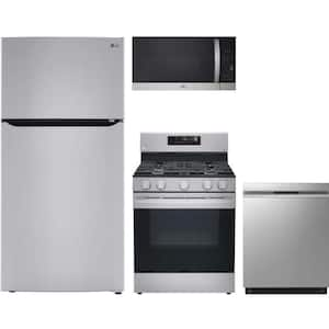 24 cu. ft. Standard Depth Refrigerator with 5 Burner Freestanding Gas Range and Dishwasher with QuadWash