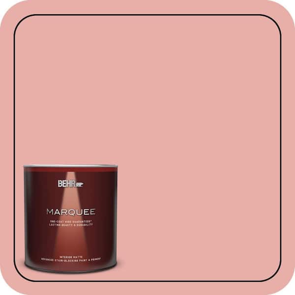 BEHR MARQUEE 1 qt. #160C-3 Rose Silk Matte Interior Paint & Primer