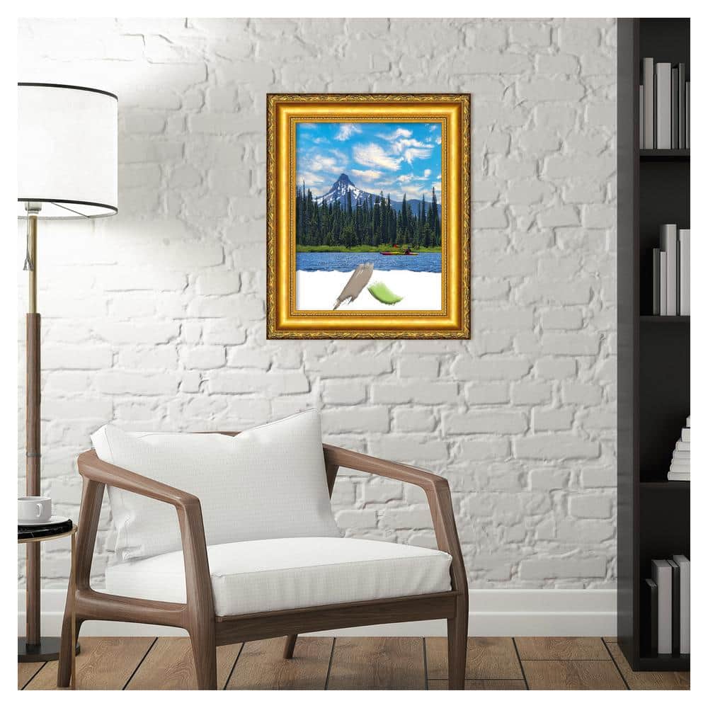 Colonial Embossed Gold 11x14 Pine Wood Wall Frame