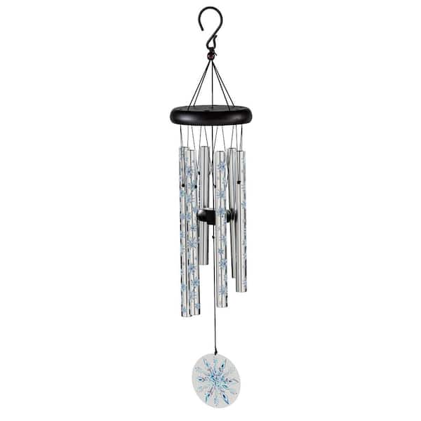 27 in. Crystal Snowflakes Avria Printed Wind Chime