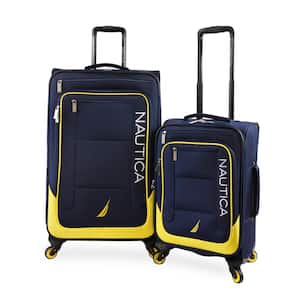 Helios 2-pcs Softside Luggage Set - Navy/Yellow