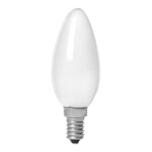 40-Watt Equivalent Soft White 2700K Candelabra Dimmable 25,000-Hour Frosted LED Light Bulb (10-Pack)