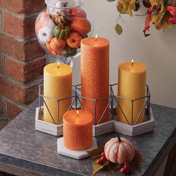 ROOT CANDLES 3 in. x 9 in. Timberline Orange Unscented Pillar Candle