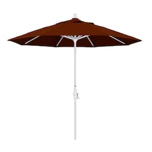 9 ft. Aluminum Collar Tilt Patio Umbrella in Brick Pacifica