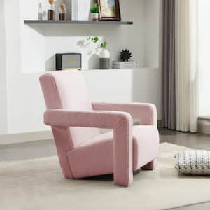 Modern Pink Adirondack Chair Interior Design Style Luxurious Lambswool Upholstered Accent Chair