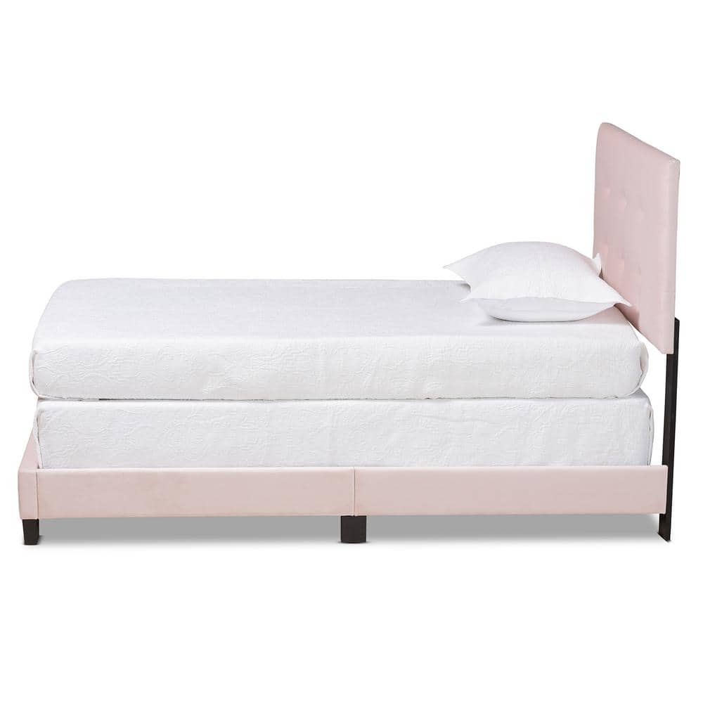 Baxton Studio Caprice Light Pink and Black Bed 18311253HD The Home