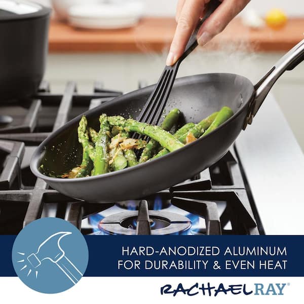 As Is Cook's Essentials Hard Anodized 10-Piece Cookware Set