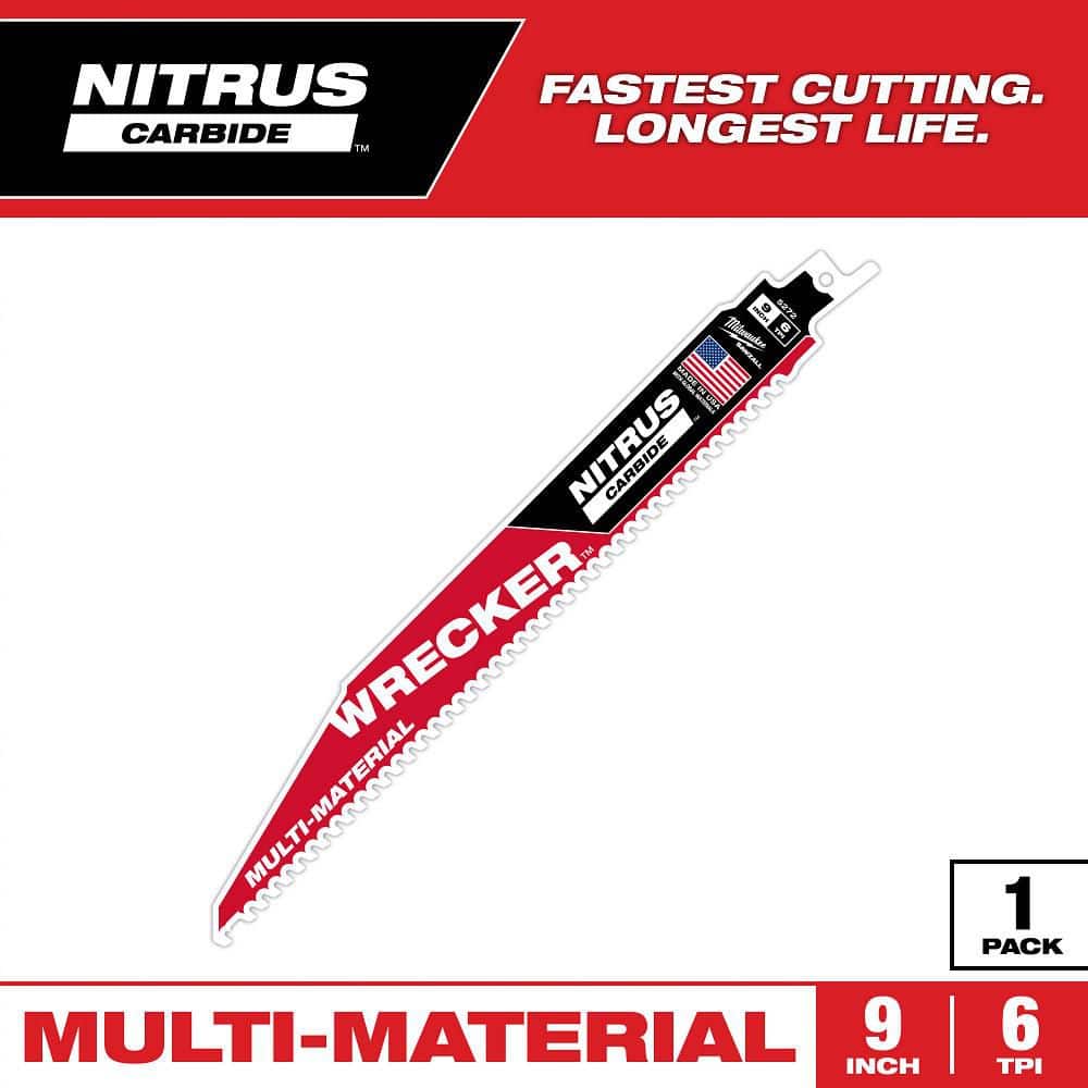 st tail  ナイデッカー CASCADE W WHITE 23 Milwaukee 9 in. 6 TPI WRECKER Nitrus Carbide Teeth Multi