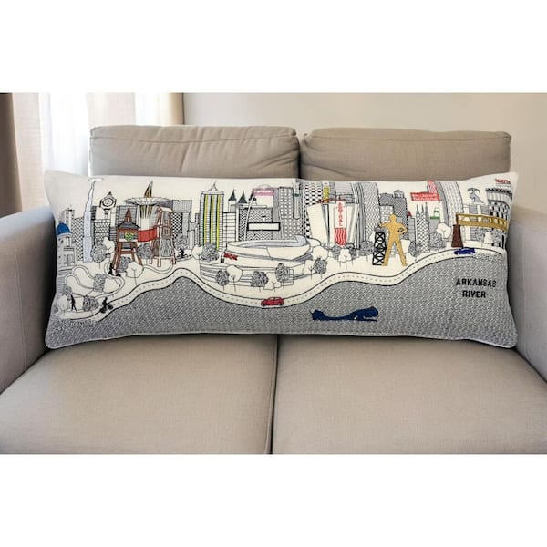 HomeRoots Cream Solid Polyester 14 in. x 25 in. Throw Pillow