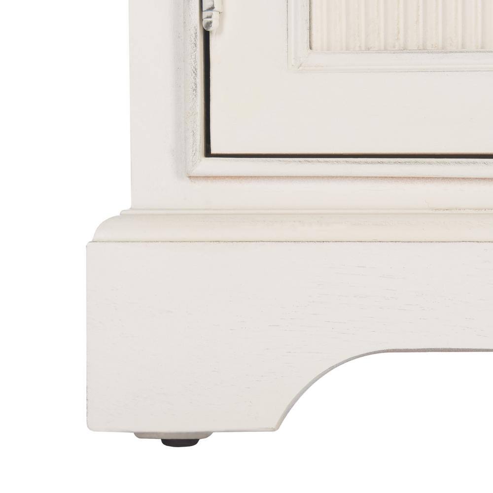 Adiland Distressed White 2-Door 3-Drawer Console Table