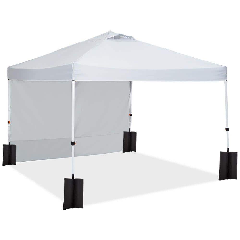 Easy Pop-Up 10 ft. x 10 ft. White Canopy Tent 1-Push Setup Waterproof Shelter Wheels Bag for Beach Parties price history on PriceWatchPro