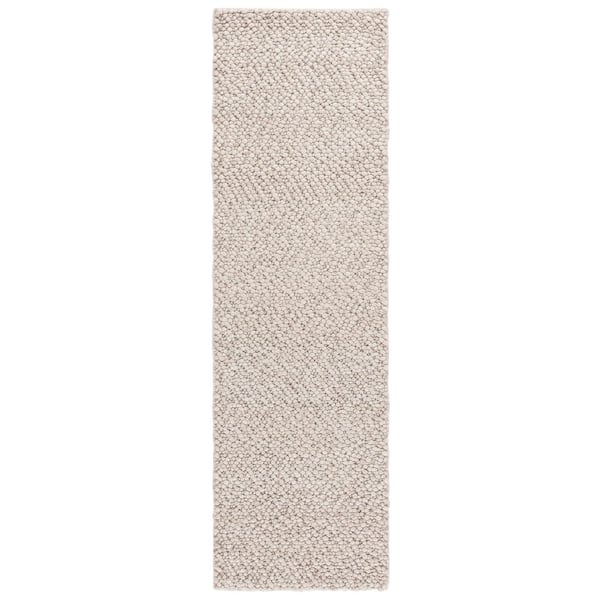 Natura 2 ft. x 8 ft. Beige Modern Solid Runner Rug